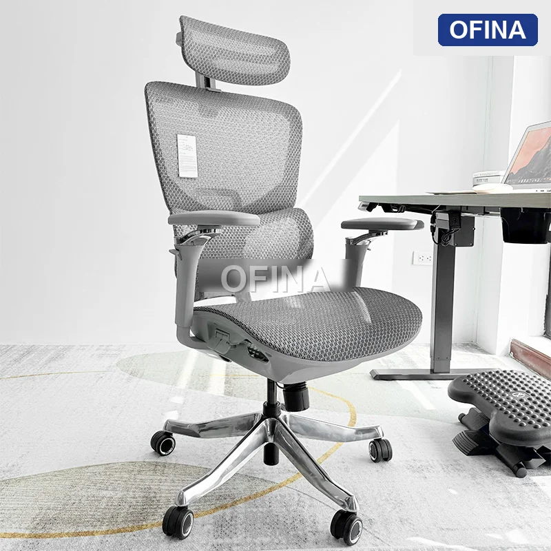 Ghế công thái học Ergonomic Alpha 05 Grey (5D Armrest) thumbnail 4