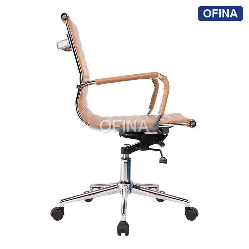 Ghế xoay văn phòng da Apollo AP02B-BN thumbnail 3