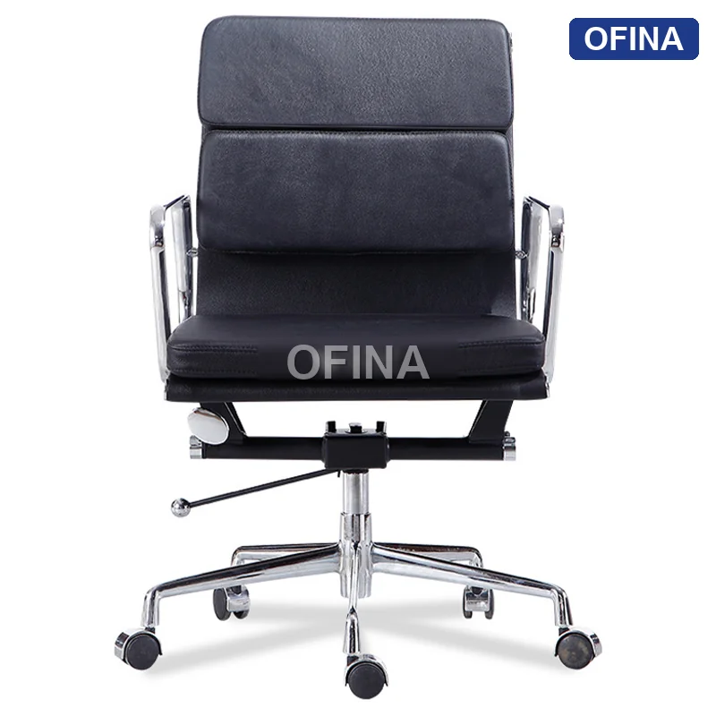 Ghế xoay văn phòng da Apollo AP05B-BL thumbnail 2