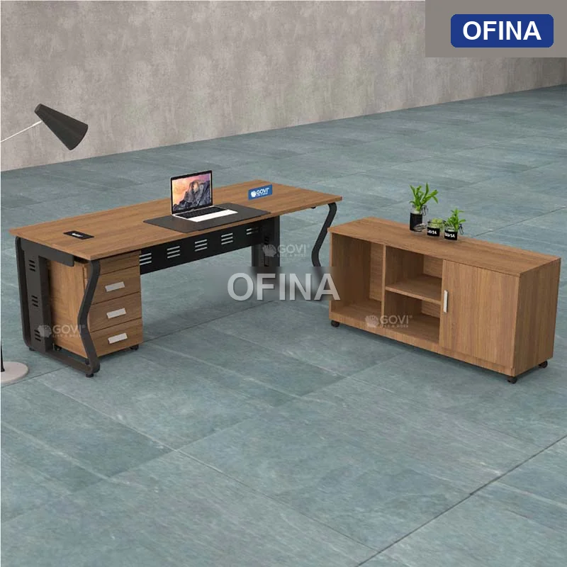 Bàn làm việc  Atlas AT01-1608 khung đen thumbnail 3