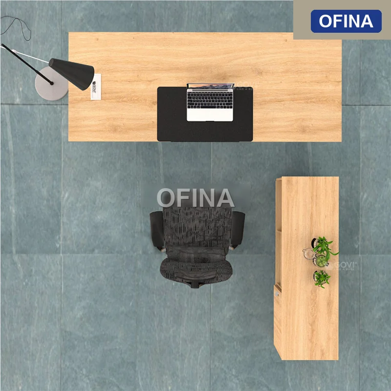 Bàn làm việc  Atlas AT01-1608 khung trắng thumbnail 2