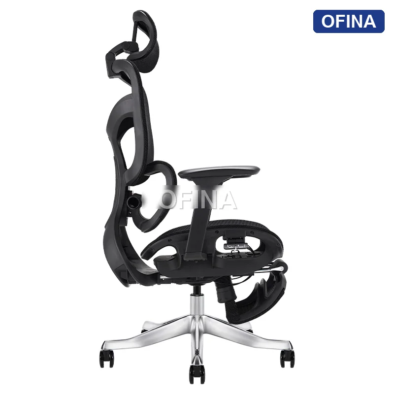 Ghế công thái học Ergonomic Alex 04 Black (Footrest) thumbnail 4