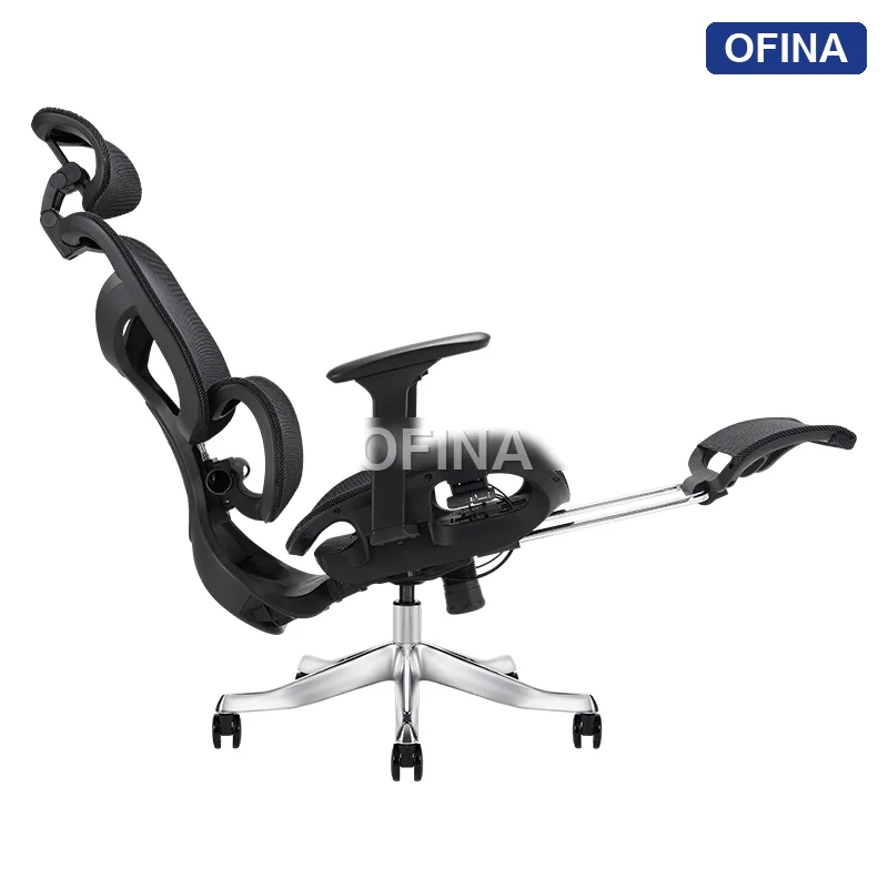 Ghế công thái học Ergonomic Alex 04 Black (Footrest) thumbnail 7