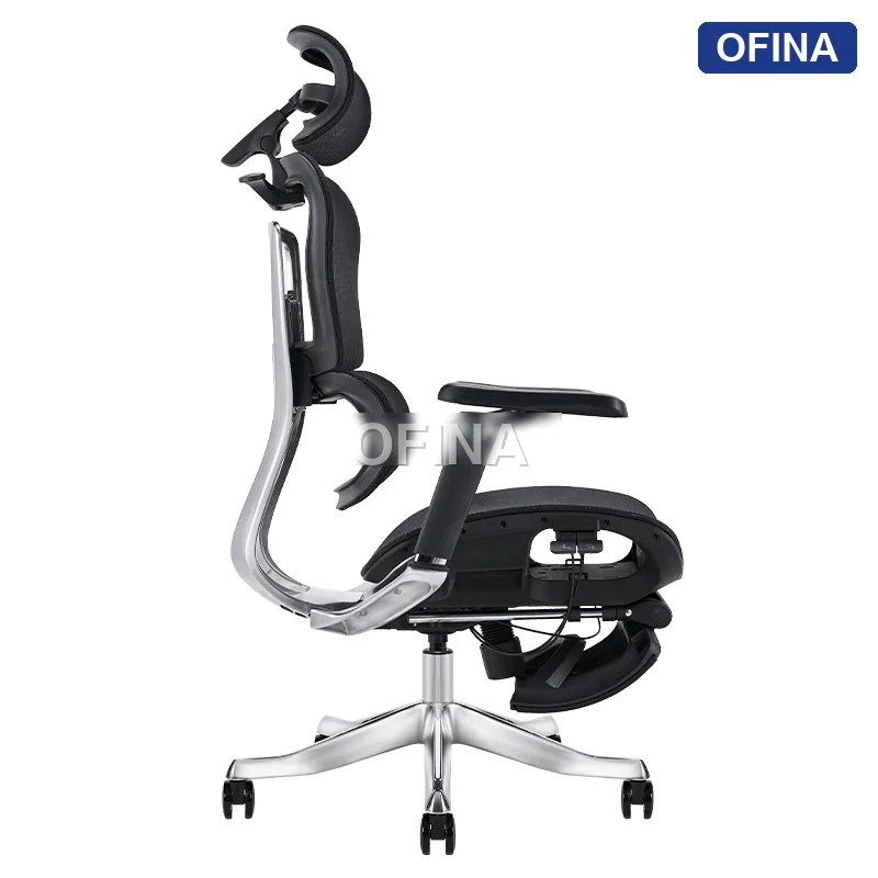 Ghế công thái học Ergonomic Alex 06 Black (Footrest) thumbnail 2