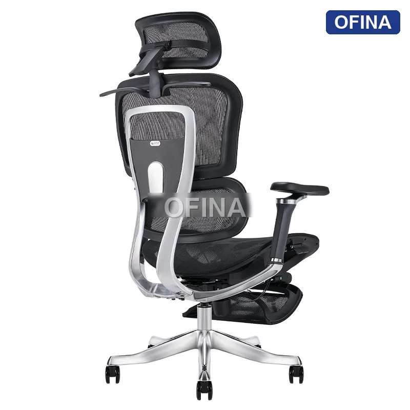 Ghế công thái học Ergonomic Alex 06 Black (Footrest) thumbnail 3