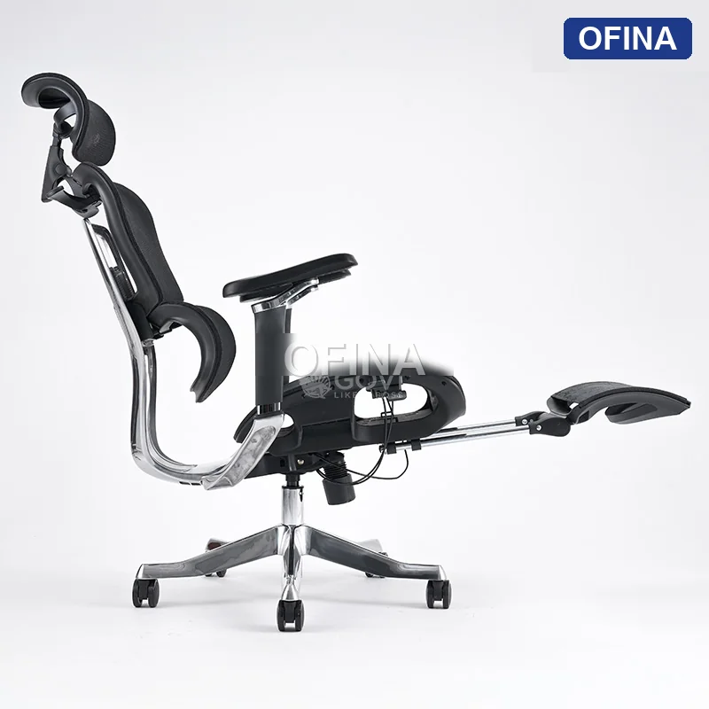 Ghế công thái học Ergonomic Alex 06 Black (Footrest) thumbnail 4