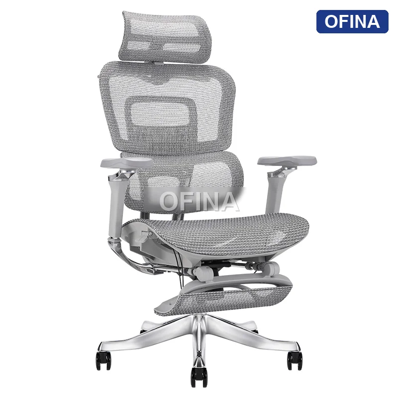 Ghế công thái học Ergonomic Alex 06 Grey (Footrest)