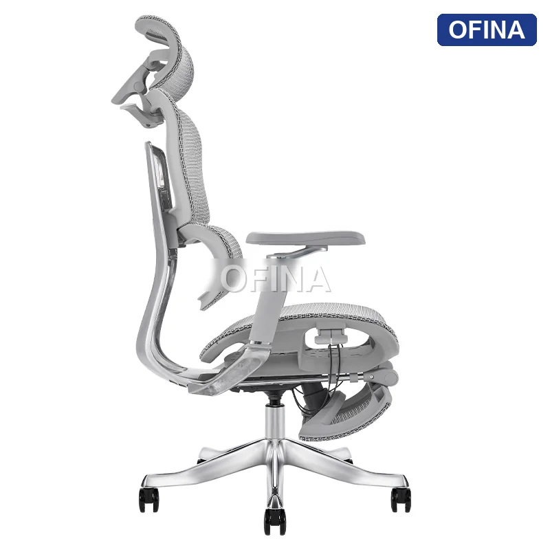 Ghế công thái học Ergonomic Alex 06 Grey (Footrest) thumbnail 2