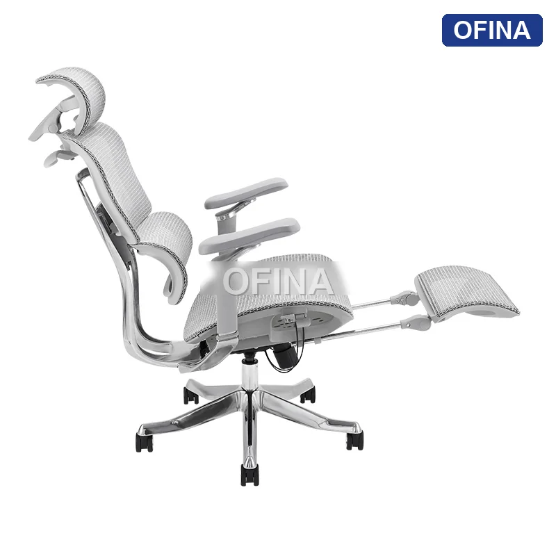 Ghế công thái học Ergonomic Alex 06 Grey (Footrest) thumbnail 4