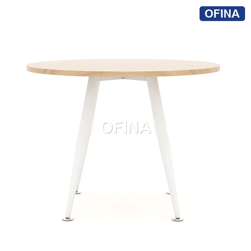 Bàn tròn B01 khung trắng thumbnail 2