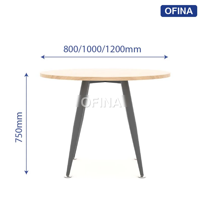 Bàn tròn B01 khung trắng thumbnail 3