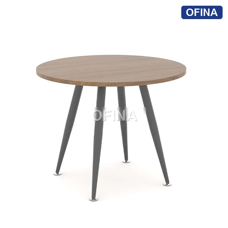 Bàn tròn B01 khung đen