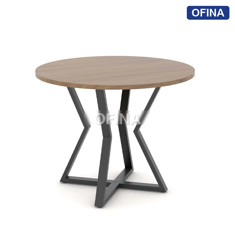 Bàn tròn B03 khung đen