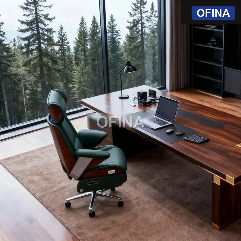 Ghế lãnh đạo da bò Commander Lux CDL01-BL thumbnail 7