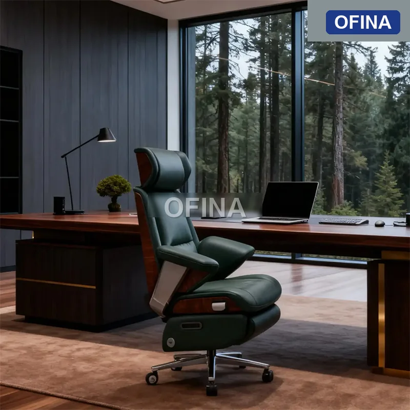 Ghế lãnh đạo da bò Commander Lux CDL01-BL thumbnail 8