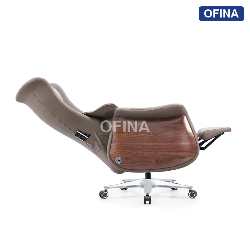 Ghế lãnh đạo massage da bò Commander Prime CDP01-BN thumbnail 2