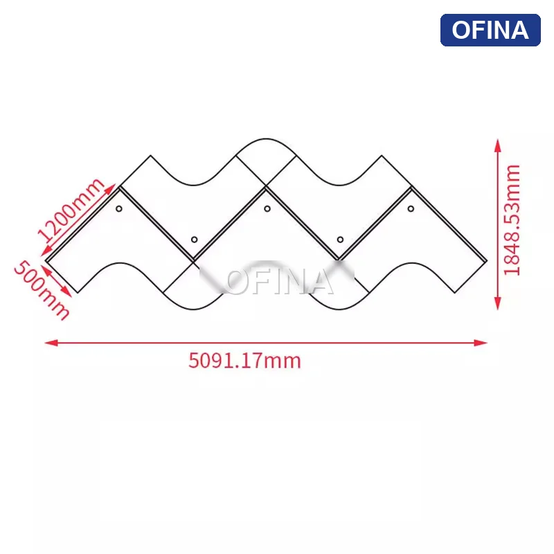 Cụm bàn làm việc (4+1) người CG06-5018 thumbnail 2