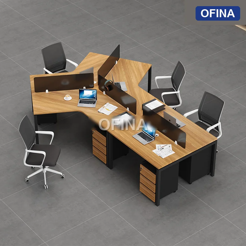 Cụm bàn làm việc 4+1 người Eos ECC02-3526 thumbnail 2