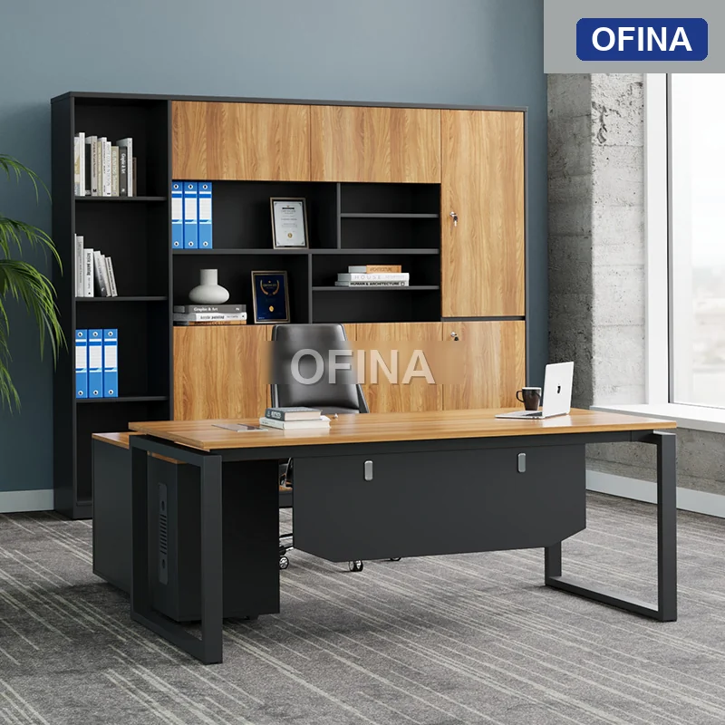 Bàn giám đốc Eos EUTP02-1608 khung đen