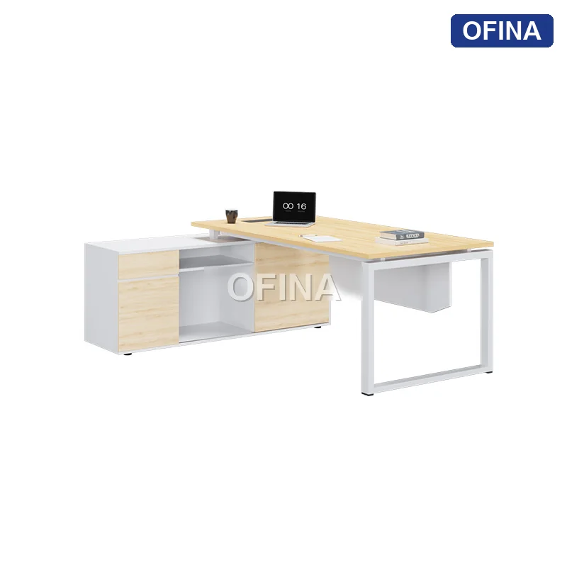 Bàn giám đốc Eos EUTP04 khung trắng thumbnail 4