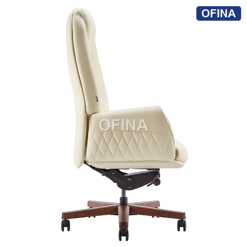 Ghế lãnh đạo da bò Italy Fuji FJ-183A-WH thumbnail 2