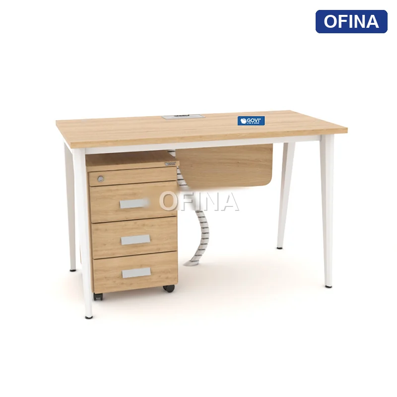 Bàn làm việc Gaia GA01A khung trắng thumbnail 2