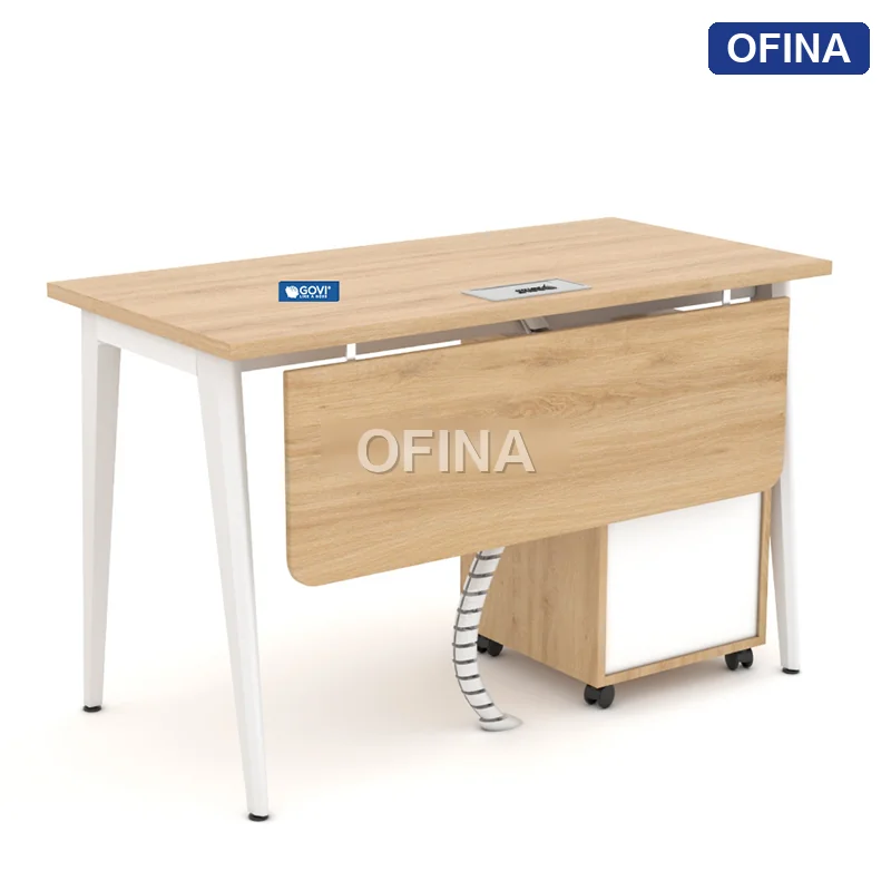 Bàn làm việc Gaia GA01A khung trắng thumbnail 3