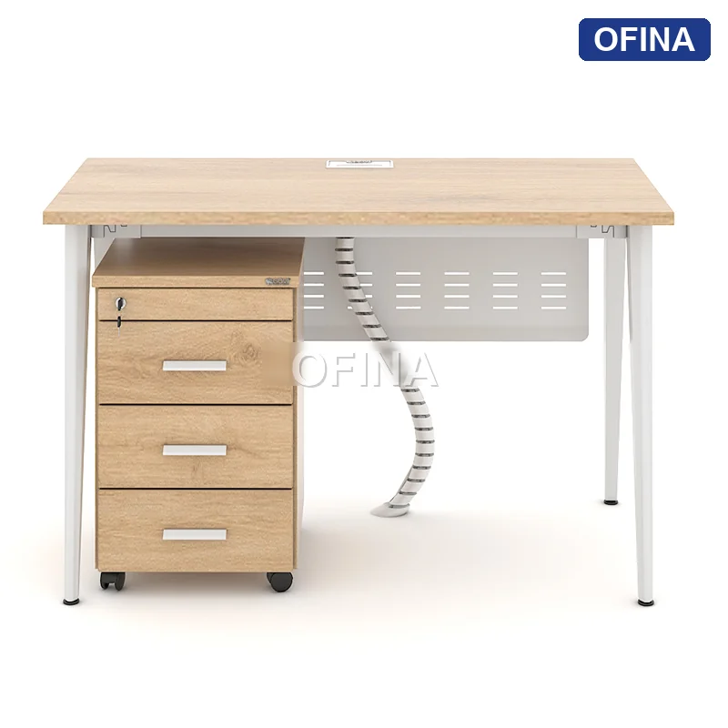 Bàn làm việc Gaia GA01B khung trắng