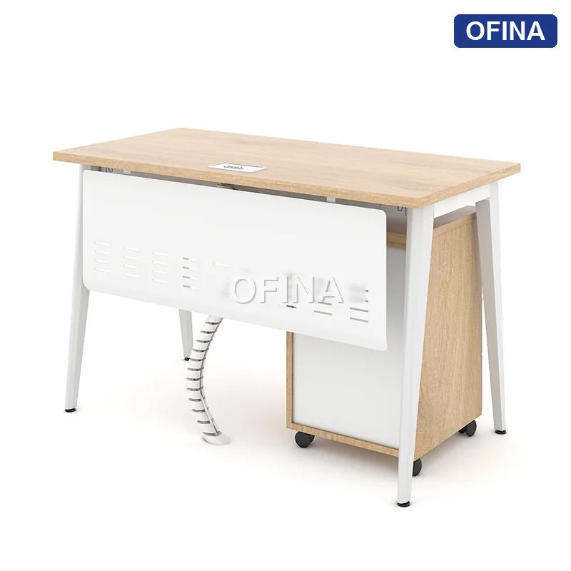 Bàn làm việc Gaia GA01B khung trắng thumbnail 2