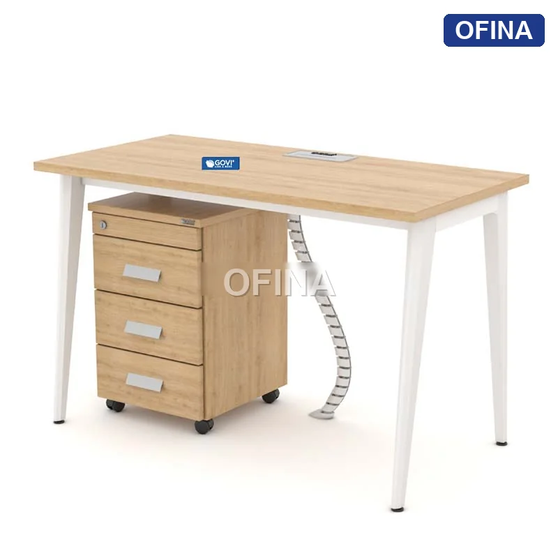 Bàn làm việc Gaia GA01 khung trắng