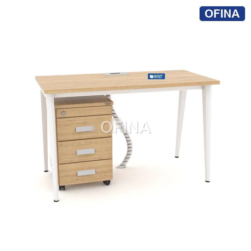 Bàn làm việc Gaia GA01 khung trắng thumbnail 2