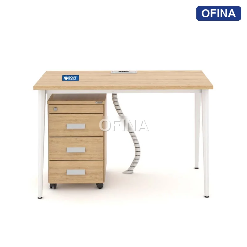 Bàn làm việc Gaia GA01 khung trắng thumbnail 5