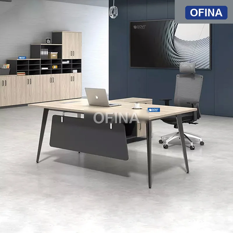 Bàn giám đốc chân đa giác Gaia 1m6 GA16-D thumbnail 4