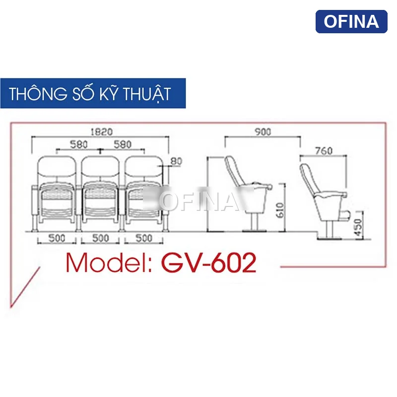 Ghế rạp chiếu phim GV-602 thumbnail 2