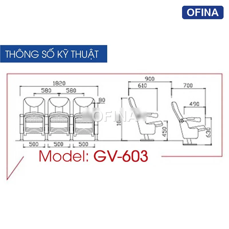 Ghế rạp chiếu phim GV-603 thumbnail 3