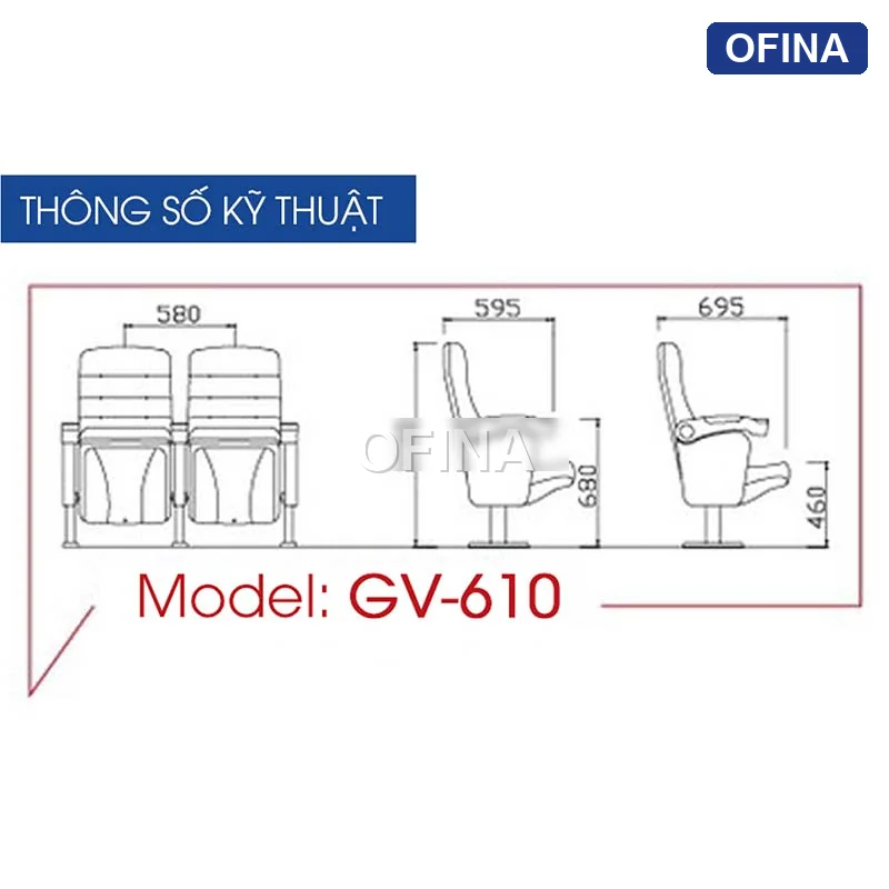 Ghế rạp chiếu phim GV-610 thumbnail 3
