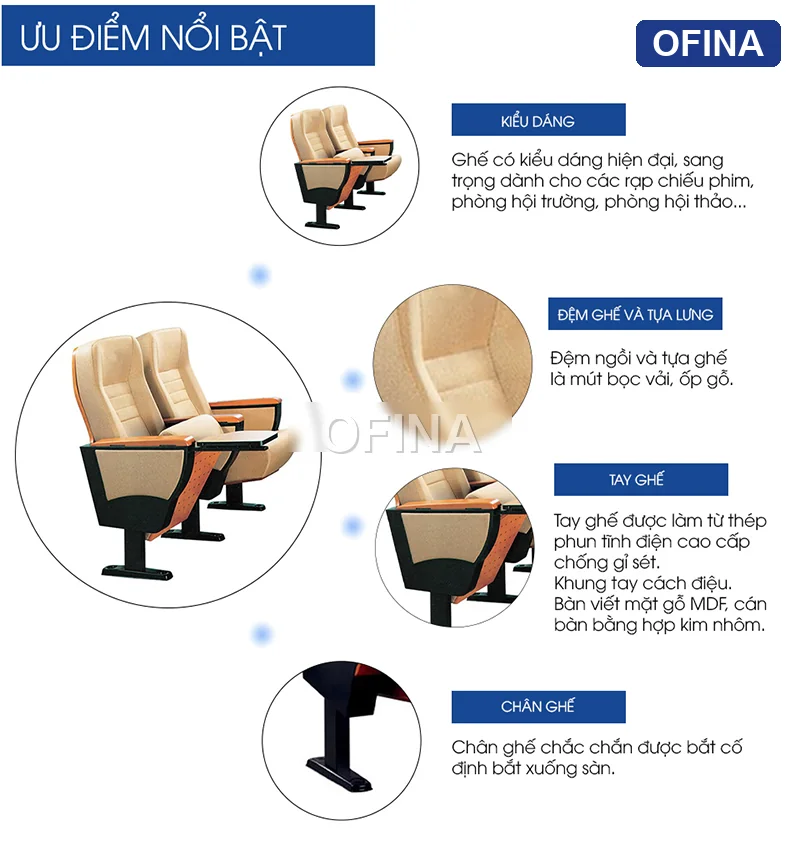 Ghế hội trường GV-9111 thumbnail 2