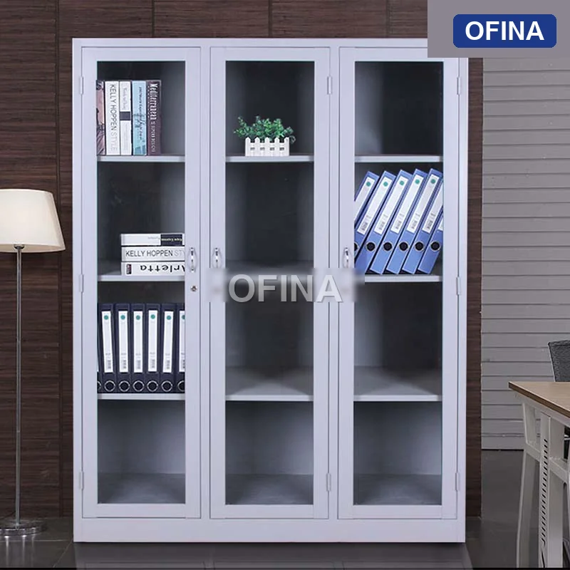 Tủ hồ sơ sắt 3 khoang kính HS02 thumbnail 2
