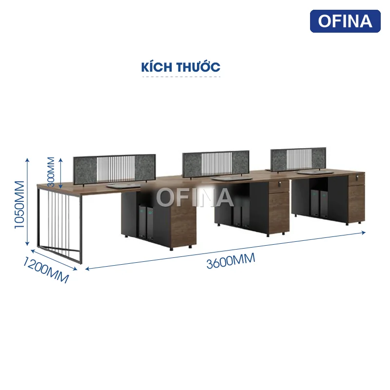 Cụm bàn làm việc nhập khẩu JH-20A-3612 thumbnail 3