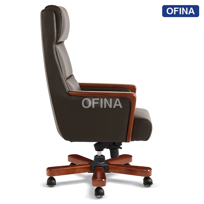 Ghế lãnh đạo da bò Leon LE-2002A-BN2 thumbnail 2