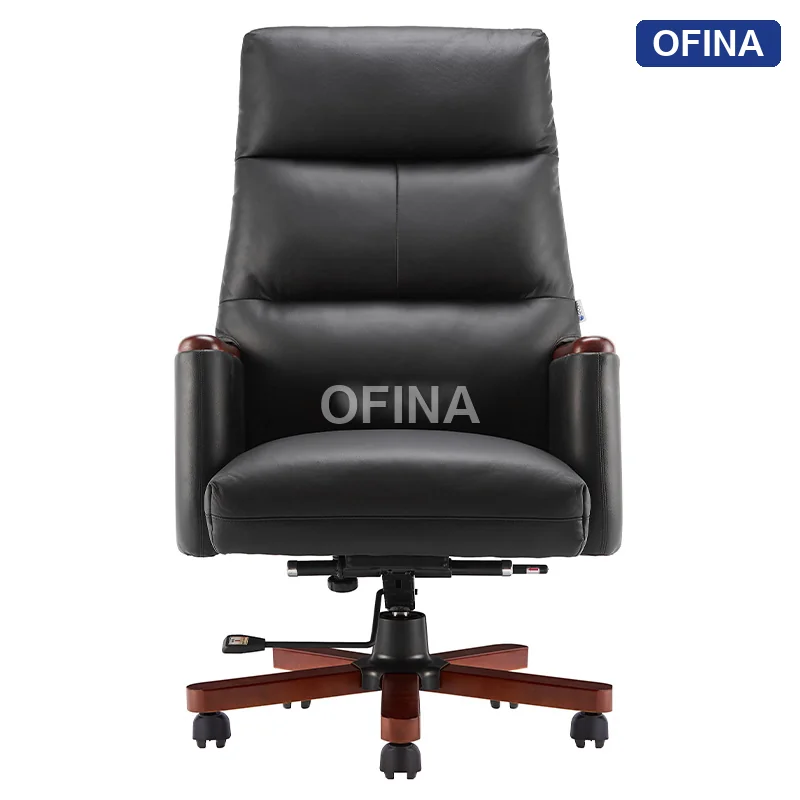 Ghế lãnh đạo da bò Leon LE-533A-BL thumbnail 2