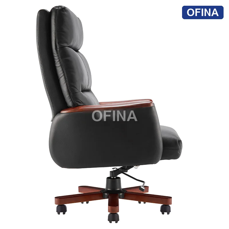 Ghế lãnh đạo da bò Leon LE-533A-BL thumbnail 3