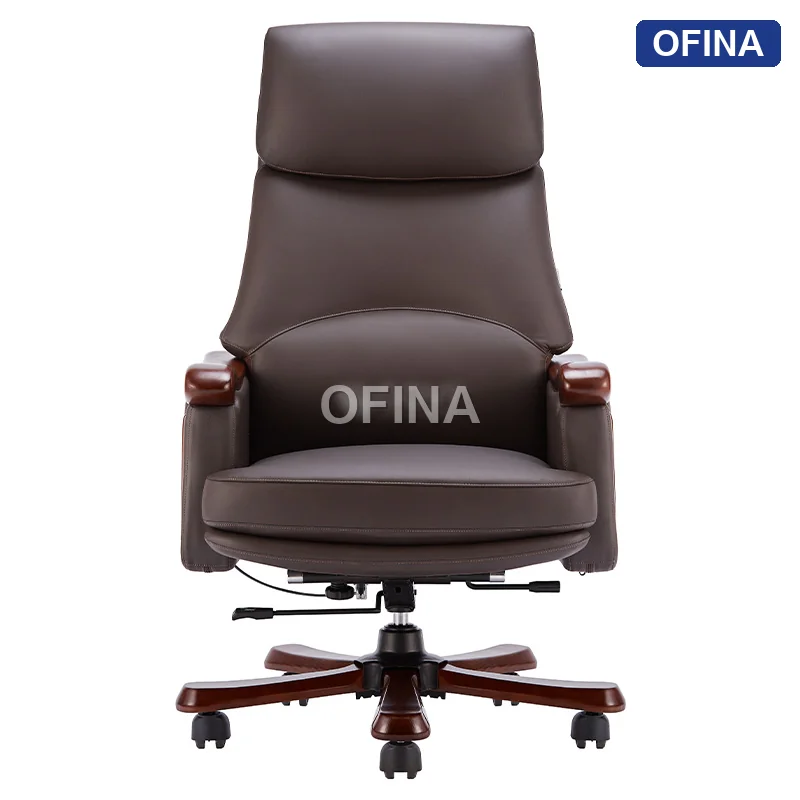Ghế lãnh đạo da bò Leon LE-610A-BN thumbnail 2