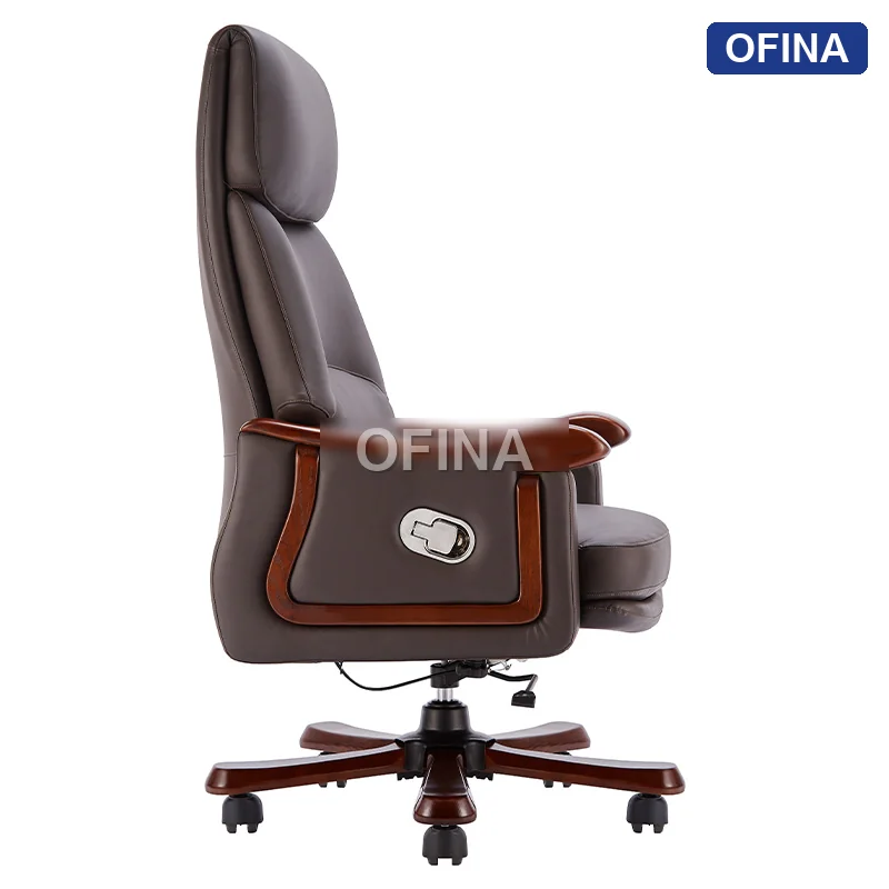 Ghế lãnh đạo da bò Leon LE-610A-BN thumbnail 3