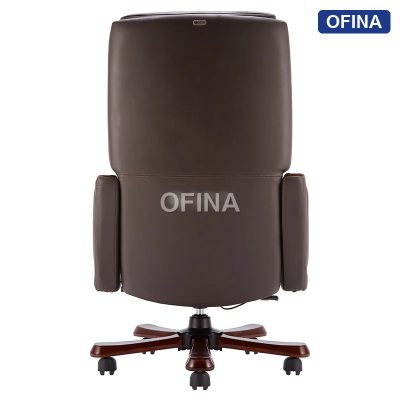 Ghế lãnh đạo da bò Leon LE-613A-BN thumbnail 3