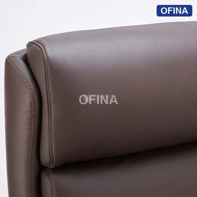 Ghế lãnh đạo da bò Leon LE-613A-BN thumbnail 4