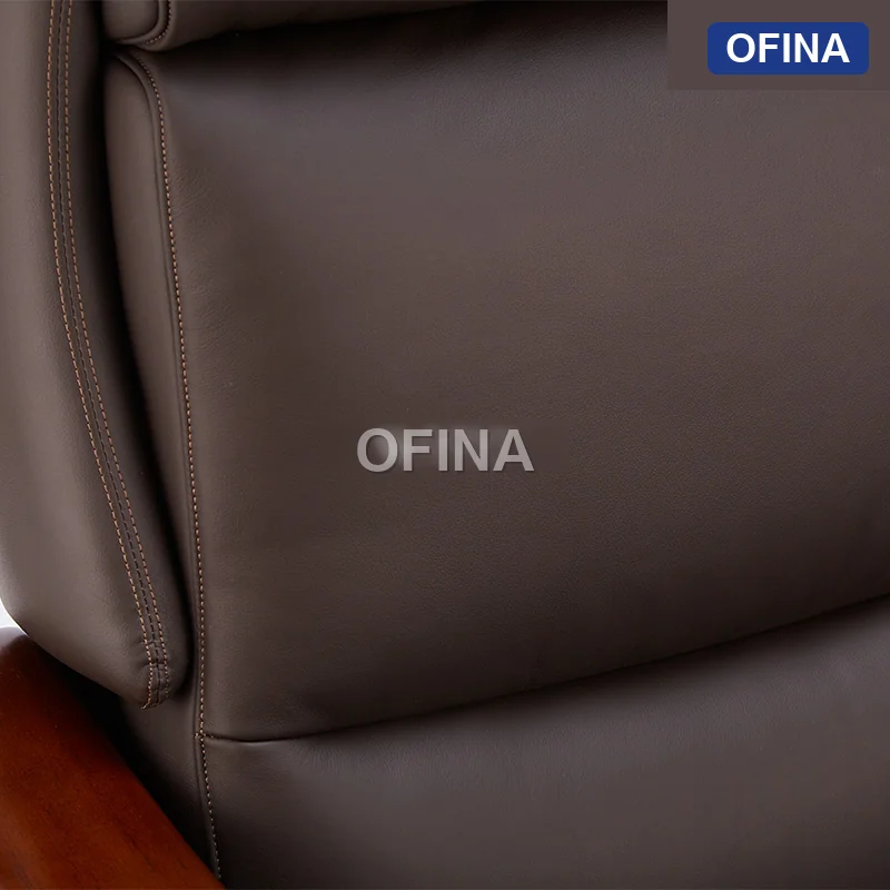 Ghế lãnh đạo da bò Leon LE-613A-BN thumbnail 5