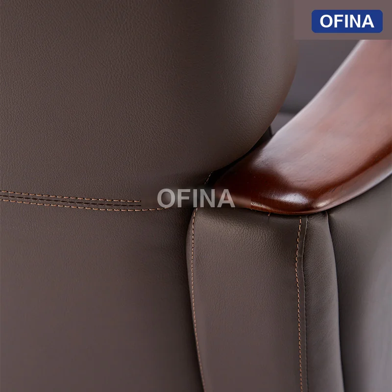 Ghế lãnh đạo da bò Leon LE-613A-BN thumbnail 6