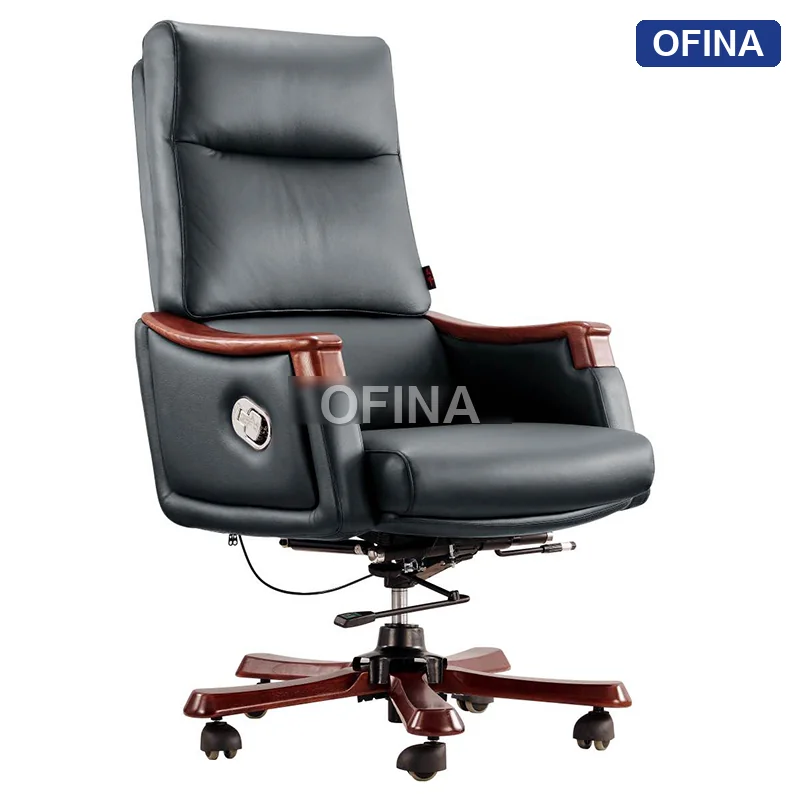 Ghế lãnh đạo da bò Leon LE-618A-BL