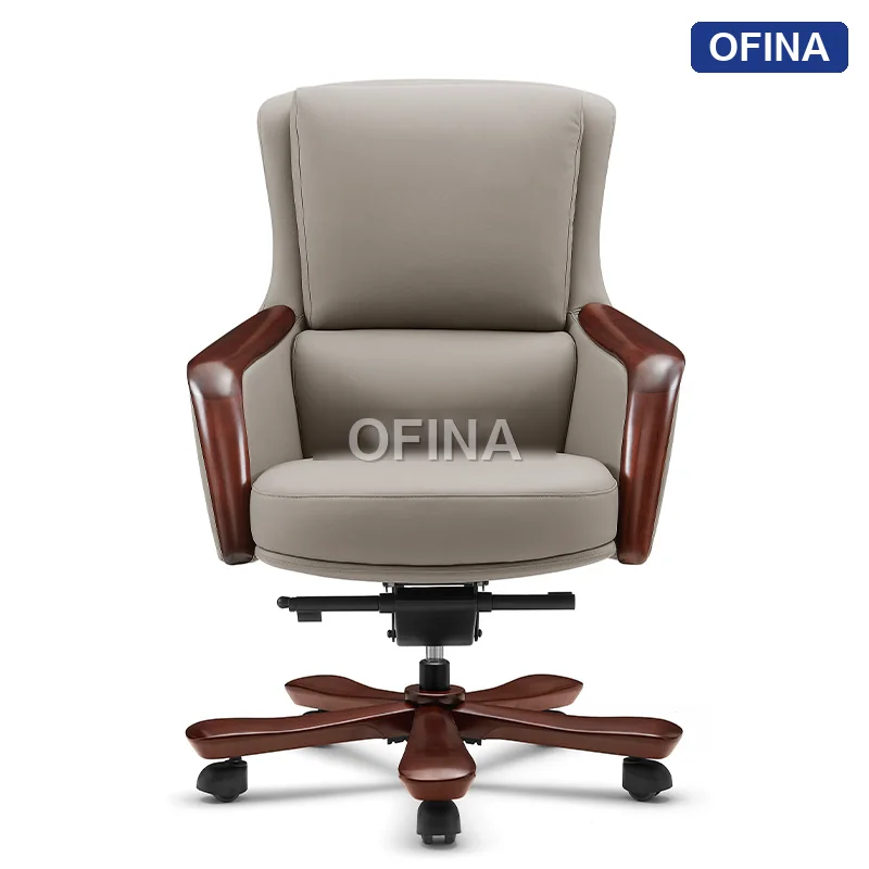 Ghế lãnh đạo da bò Leon LE-623A-BE thumbnail 2